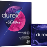 Durex Mutual Pleasure – vrúbkované kondómy (20 ks) Kondómy pre páry Pre páry