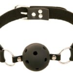 FF Priedušný guľový roubík - čierny