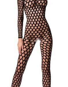 Passion Bodystocking BS077 Black Catsuity a erotické overaly Erotická bielizeň