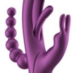 TRILUX Kinky Finger Rabbit Vibrator with Anal Beads Purple Vibrátory Vibrátory