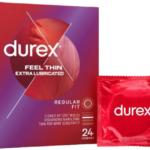 Durex Feel Thin Extra Lubricated – tenké kondómy (24ks) Kondómy pre páry Pre páry