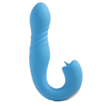 JOI THRUST 2  Pressure Sensing App Controlled Thrusting G-spot Vibrator & Tongue Clit Licker Blue Vibrátory Vibrátory