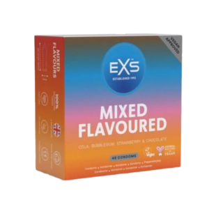 EXS Mixed Flavoured – mix ochutených kondómov (48 ks) Ochutené kondómy Pre páry