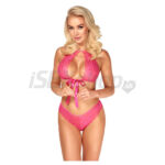 Kissable sexy ružový čipkovaný set so saténovou stuhou