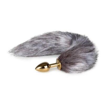 Foxy NO5 - análna hračka s chvostom (zlatá-strieborná) od značky Easytoys