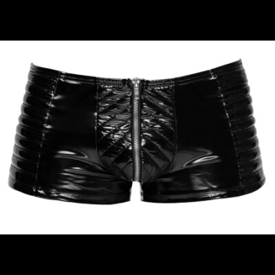 Black Level - rebrované šortky na zips pre mužov (čierne) od značky Black Level