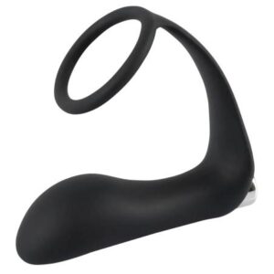 Čierny Zamat - anál vibrátor s krúžkom (čierny) od značky Black Velvets