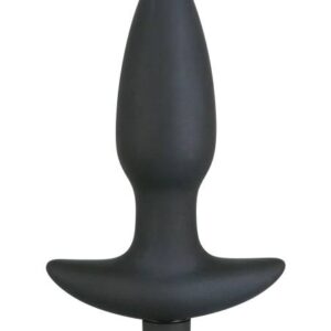 Čierny zamat análny vibrátor plug - stredná veľkosť od značky Black Velvets