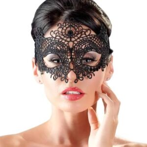 Cottelli - Vyšívaná čipková maska (čierna) od značky Cottelli