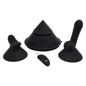 Kovbojská jazda - inteligentný sex stroj s rôznymi nadstavcami (čierny) od značky The Cowgirl