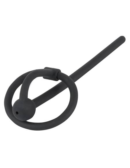 Penisplug - silikónový krúžok s dutou tyčkou (čierny) od značky You2Toys Penisplug - silikónový krúžok s dutou tyčkou (čierny) od značky You2Toys