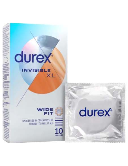 Durex Invisible XL - extra veľké kondómy (10 ks) od značky Durex Durex Invisible XL - extra veľké kondómy (10 ks) od značky Durex