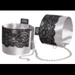 Päťdesiat odtieňov šedej - saténové putá (čierne-strieborné) od značky Fifty Shades of Grey