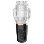 Vtipný Rocket Cup - sací a vibračný masturbátor (priehľadno-čierny) od značky Funny Me