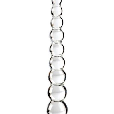 Icicles No. 2 - priehľadné guľaté sklenené dildo od značky Icicles