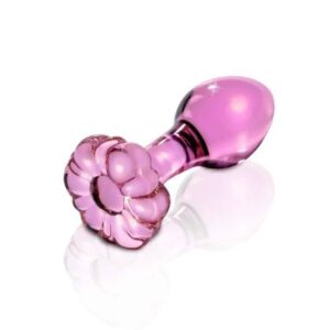 Icicles No. 48 - kvetinový sklenený análny kolík (ružový) od značky Icicles