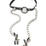 Fetish O-ring - ústna zátka a klip na bradavky od značky Pipedream