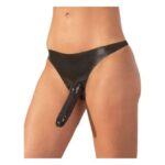 Latex nohavičky s vonkajším dildom - čierne (S-L) od značky Late X