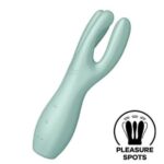 Satisfyer Trojka 3 - nabíjací klitorisový vibrátor (mentol) od značky Satisfyer