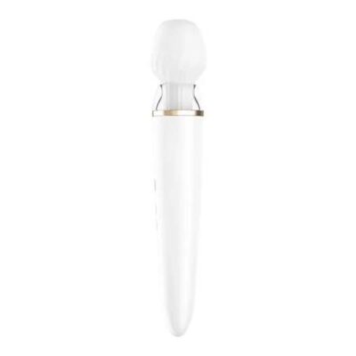 Satisfyer Double Wand-er - šikovný masážny vibrátor (biely) od značky Satisfyer