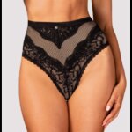 Obsessive Olvidia - čipkované nohavičky s kvetinovým vzorom (čierne) od značky Obsessive
