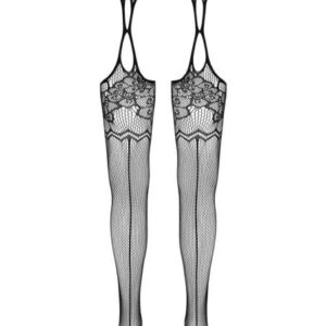 Cottelli - vzorované sieťované sexy pančuchy (čierne) od značky Cottelli