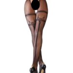 Cottelli - Otvorené sieťované pančuchy s dvojitým účinkom (čierne) od značky Cottelli