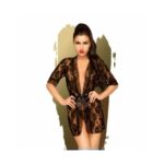 Penthouse Sladký útek - čipkový župan a tanga (čierne) od značky Penthouse