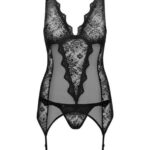 Obsessive Emperita - jemne vyšívaný top a tangá (čierna) od značky Obsessive