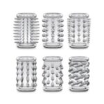 Pevný stisk - sada penisových návlekov - priehľadné (6 ks) od značky Blush