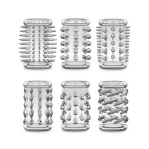 Pevný stisk - sada penisových návlekov - priehľadné (6 ks) od značky Blush