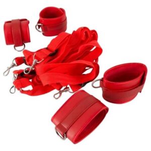 Bad Kitty - červená sada popruhov k posteli od značky Bad Kitty