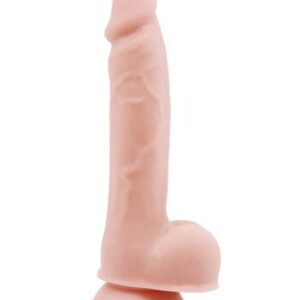 Mr. Dixx 7.6 - prísavkový dildo s semenníkmi - prírodný (19