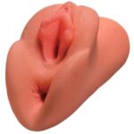 PDX Double Stroker - 2v1 realistický masturbátor (tmavý odtieň) od značky PDX