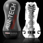 TENGA Air-Tech Squeeze Strong - silný mastrubátor na sanie (čierny) od značky TENGA