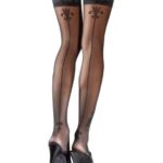 Cottelli - podväzky s kvetinovým vzorom (čierne) od značky Cottelli