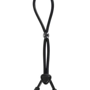 Bad Kitty - silikónový pásik na semenníky a penis (čierny) od značky Bad Kitty