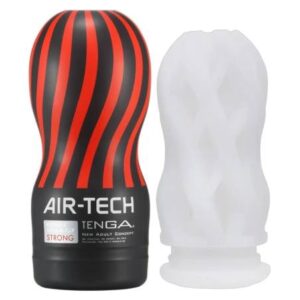 TENGA Air Tech Strong – textúrovaný masturbátor (biely) od značky TENGA