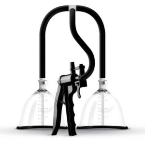 Saiz Premium - dvojitá prsná pumpa - malá (priehľadná-čierna) od značky SAIZ