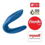 Satisfyer Double Whale - dvojmotorový vibrátor pre pár (modrý) od značky Satisfyer