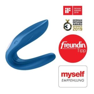 Satisfyer Double Whale - dvojmotorový vibrátor pre pár (modrý) od značky Satisfyer