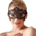 Cottelli - Vyšívaná maska ​​s krajkovým efektom (čierna) od značky Cottelli