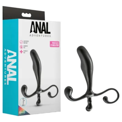 Anal Adventures - análny dildo na prostatu - čierny
