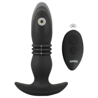 ANOS - anál vibrátor s diaľkovým ovládaním - čierny