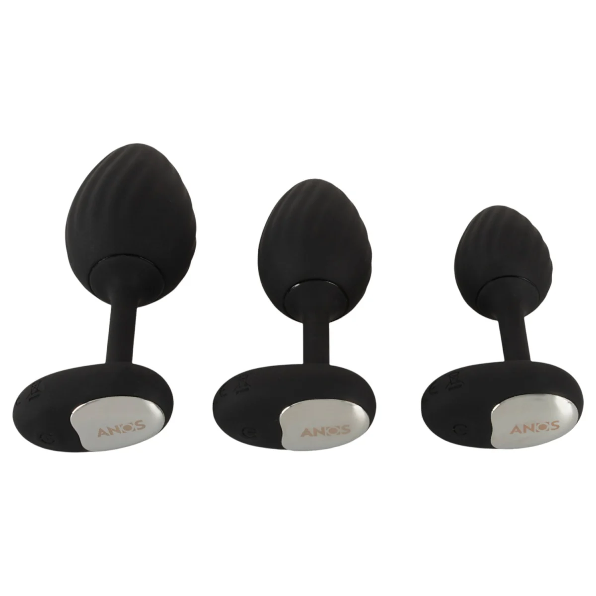 ANOS - vibračné análny kolík set - čierny