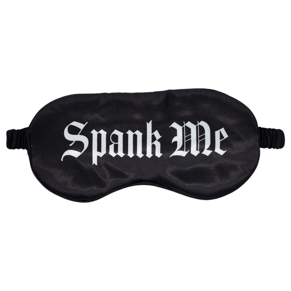 Au! - saténová očná maska s nápisom „Spank Me“ (čierna)