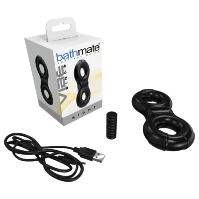 Bathmate Vibe Ring Eight - akumulátorový vibračný erekčný krúžok (čierny)