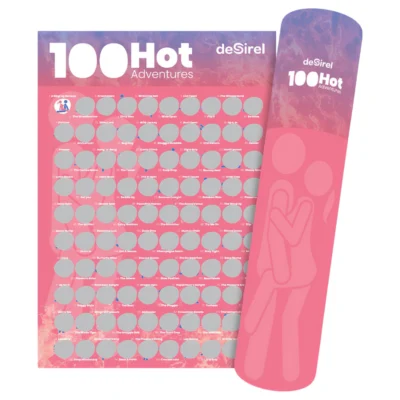 Desirel - 100 sex pózov stierací plagát spoločenská hra (anglicky)