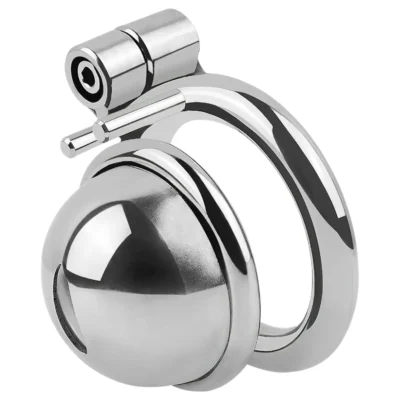 fetish collection - mini klietka na penis s 3 vymeniteľnými krúžkami na miešok (strieborná)