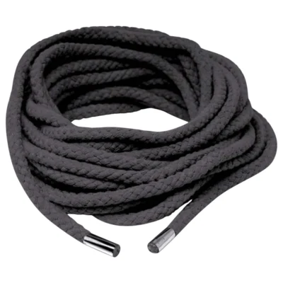 Fetish Silk Rope - hodvábne shibari bondage lano (10 m, čierne)